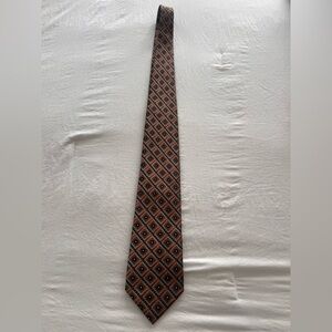 PLATINUM DESIGNS Brown Patterned Men's Tie. Used Once.